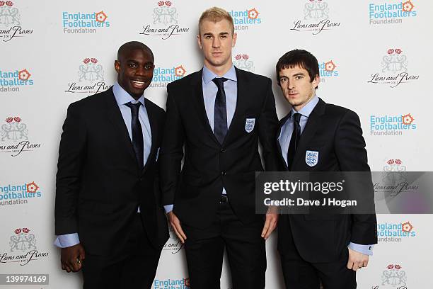 Micah Richards, Joe Hart and Leighton Baines attend The England Footballers Foundation Lions and Roses Charity Dinner 2012 in aid of Help For Heroes...