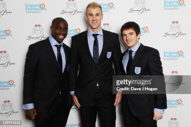 Micah Richards, Joe Hart and Leighton Baines attend The England Footballers Foundation Lions and Roses Charity Dinner 2012 in aid of Help For Heroes...