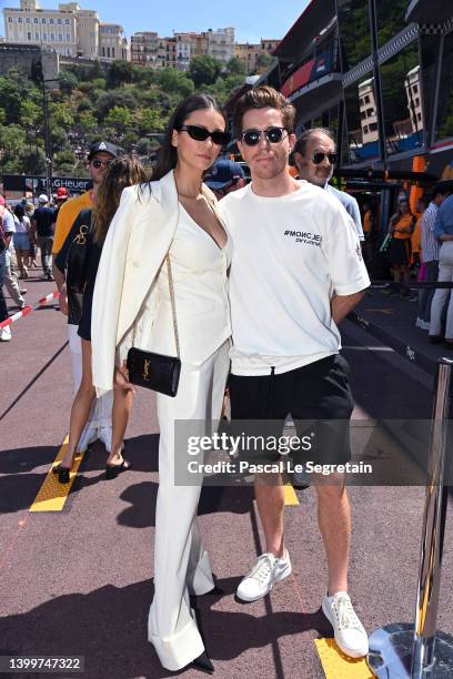 Nina Dobrev and Shaun White attends qualifying ahead of the F1 Grand Prix of Monaco at Circuit de Monaco on May 28, 2022 in Monte-Carlo, Monaco.