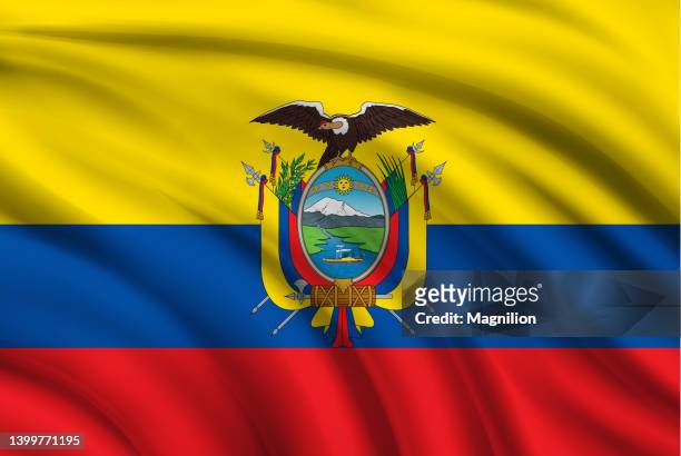 ilustraciones, imágenes clip art, dibujos animados e iconos de stock de bandera de ecuador - bandera