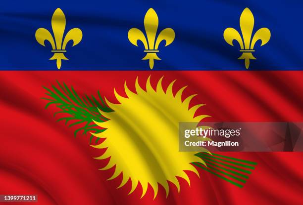 bildbanksillustrationer, clip art samt tecknat material och ikoner med flag of guadeloupe - guadeloupe