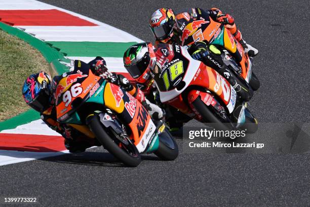 Daniel Holgado of Spain and Red Bull KTM Ajo leads the field during the MotoGP of Italy - Qualifying at Mugello Circuit on May 28, 2022 in Scarperia,...