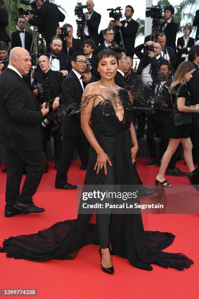 Kat Graham attends the closing ceremony red carpet for the 75th annual Cannes film festival at Palais des Festivals on May 28, 2022 in Cannes, France.