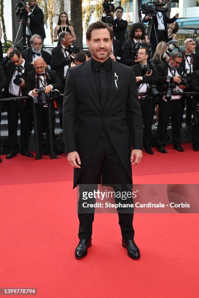 Member of the Un Certain Regard Jury, Édgar Ramírez attends the closing ceremony red carpet for the 75th annual Cannes film festival at Palais des...