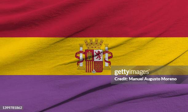 flag of the second spanish republic (1931-1939) - 1939 photos et images de collection