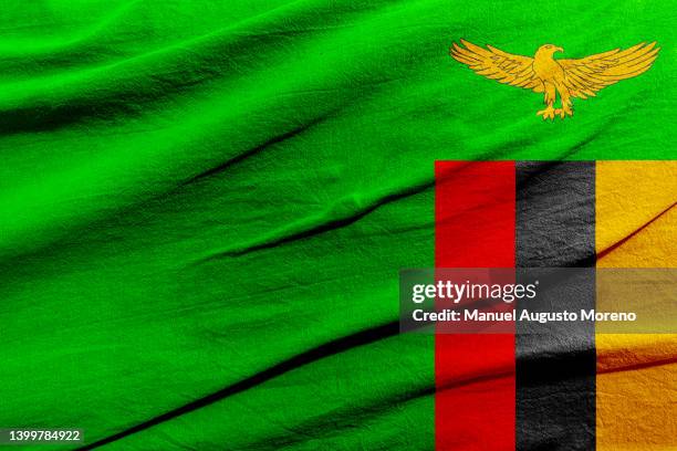 flag of zambia - sambia stock-fotos und bilder