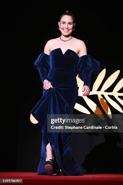 Jury Member Noomi Rapace arrives on stage during the closing ceremony for the 75th annual Cannes film festival at Palais des Festivals on May 28,...