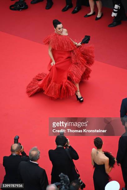 President of the Camera d'or jury, Rossy De Palma attends the closing ceremony red carpet for the 75th annual Cannes film festival at Palais des...