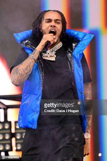 Tracey performs on stage during Radio 1's Big Weekend 2022 at War Memorial Park on May 28, 2022 in Coventry, England.