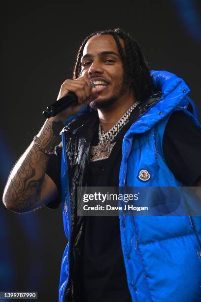 Tracey performs on stage during Radio 1's Big Weekend 2022 at War Memorial Park on May 28, 2022 in Coventry, England.