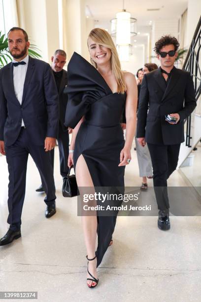 Camille Razat is seen at the Martinez Hotel during the 75th annual Cannes film festival at on May 28, 2022 in Cannes, France.