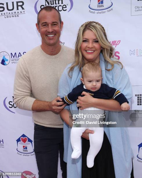 Jason Sabo, Pandora Vanderpump Sabo and their son Theodore attend the Vanderpump Dog Foundation's 6th Annual World Dog Day event at West Hollywood...