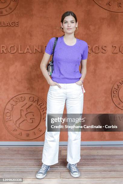 Alma Jodorowsky at Roland Garros on May 28, 2022 in Paris, France.