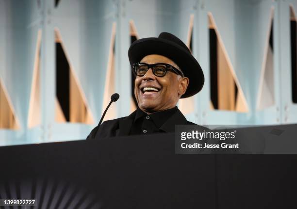 Giancarlo Esposito attends the panel for “The Mandalorian” series at Star Wars Celebration in Anaheim, California on May 28, 2022.