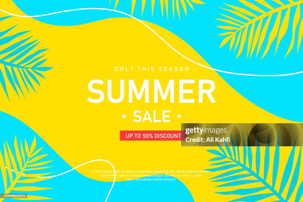 Sfondo promozionale delle stagioni dei saldi estivi
