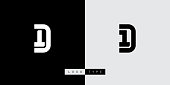 Letter D and number 1 logo. D1 or 1D  logotype. Vector design element or icon.