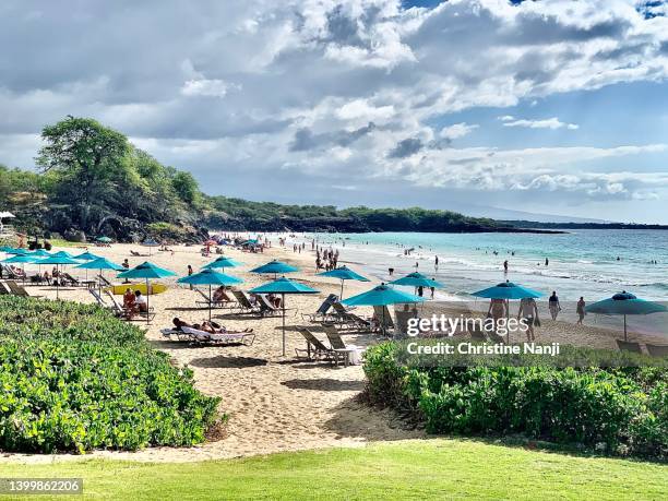 hapuna beach- hawaii - big island hawaii islands stock pictures, royalty-free photos & images