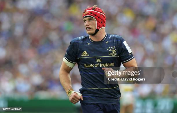 Josh van der Flier of Leinster looks on during the Heineken Champions Cup Final match between Leinster Rugby and La Rochelle at Stade Velodrome on...
