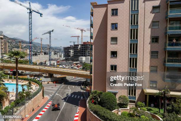 Sergio Perez of Mexico and Red Bull Racing during qualifying ahead of the F1 Grand Prix of Monaco at Circuit de Monaco on May 28, 2022 in...