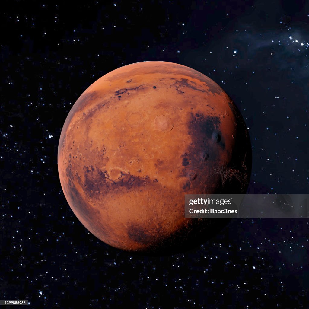 Planet Mars - computer generated image.