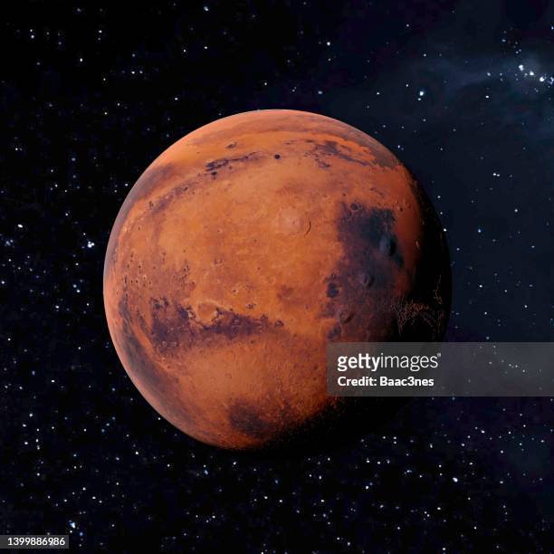 planet mars - computer generated image. - planets imagens e fotografias de stock