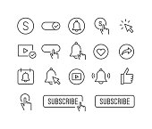 Subscribe Icons - Classic Line Series
