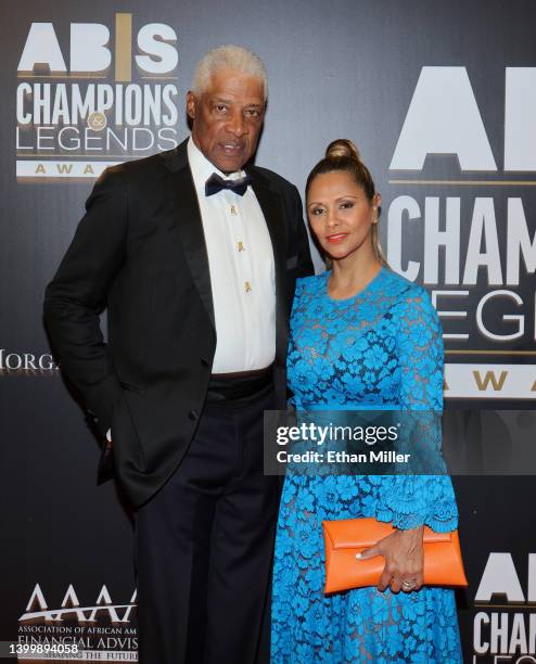 Basketball Hall of Fame member Julius "Dr. J" Erving , recipient of the Lifetime Achievement Award, and his wife Dorys Erving attend the Advancement...