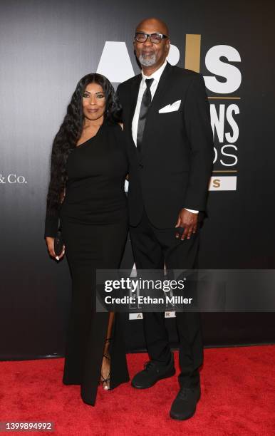 Pamela Bryant and Joe Bryant, parents of Kobe Bryant and recipients of The Heritage Award, attend the Advancement of Blacks in Sports Champions and...