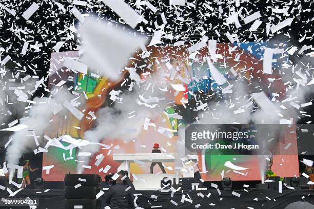 Jax Jones performs on stage during Radio 1's Big Weekend 2022 at War Memorial Park on May 29, 2022 in Coventry, England.