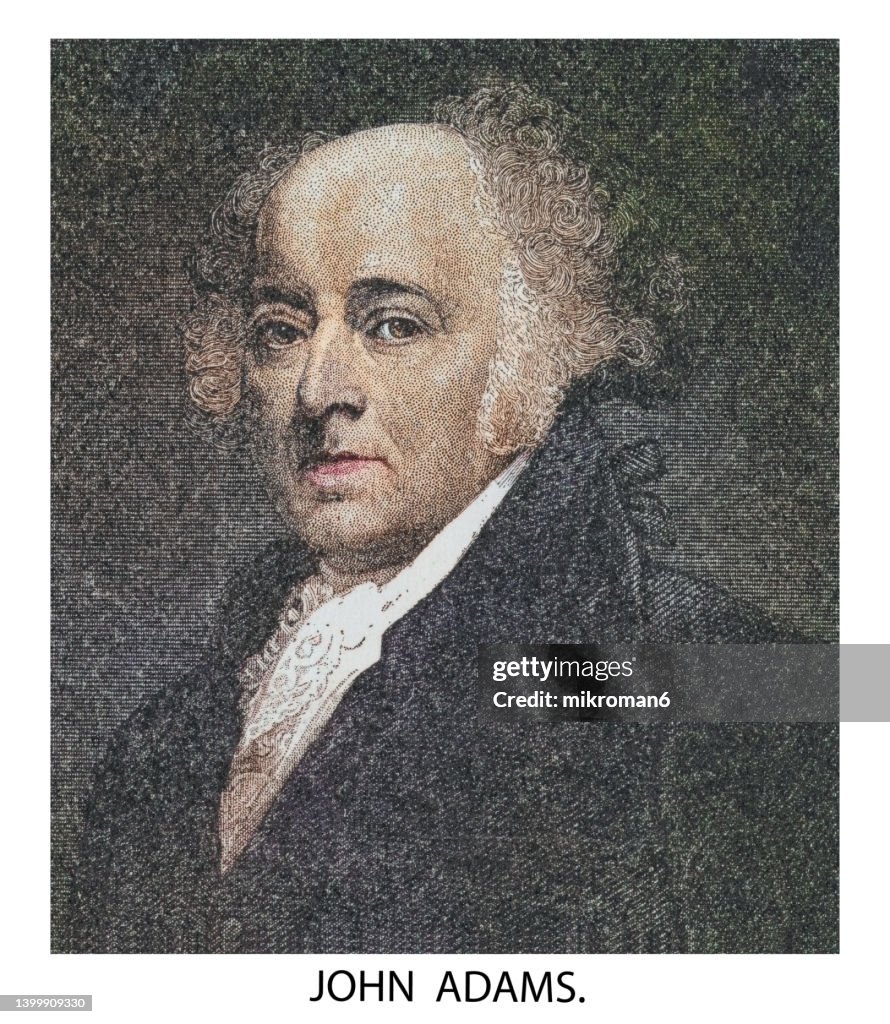 Portrait of John Adams, second president of the United States (1797 to 1801)