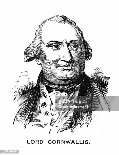 portrait of general charles cornwallis - thomas lee virginia colonist stock pictures, royalty-free photos & images