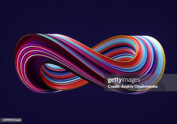 multicoloured infinity sign. - morphing stock pictures, royalty-free photos & images