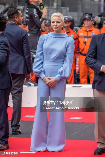 Princess Charlene of Monaco during the F1 Grand Prix of Monaco at Circuit de Monaco on May 29, 2022 in Monte-Carlo, Monaco.