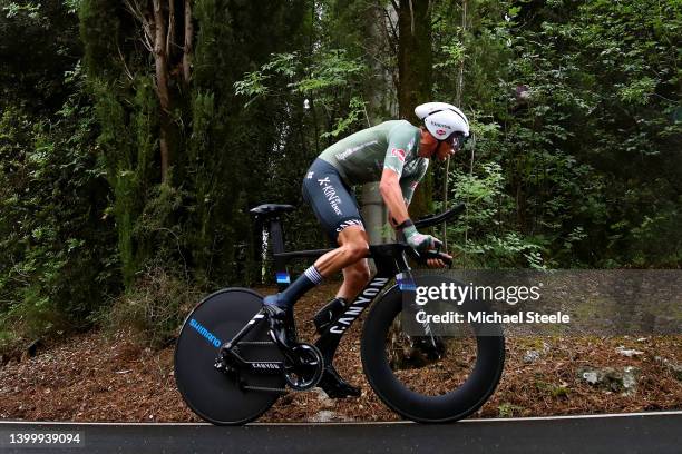 Oscar Riesebeek of Netherlands and Team Alpecin - Fenix sprints during the 105th Giro d'Italia 2022, Stage 21 a 17,4km individual time trial stage...