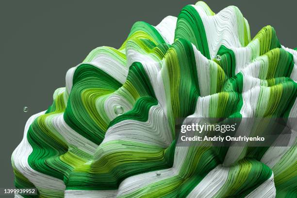 abstract multi coloured twisted circular pattern - ecosysteem stockfoto's en -beelden