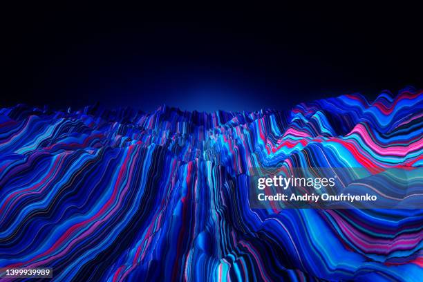 abstract flowing data ramp. - future stock photos et images de collection