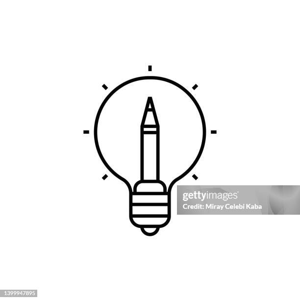 creative idea line icon - user experience designer stock illustrations