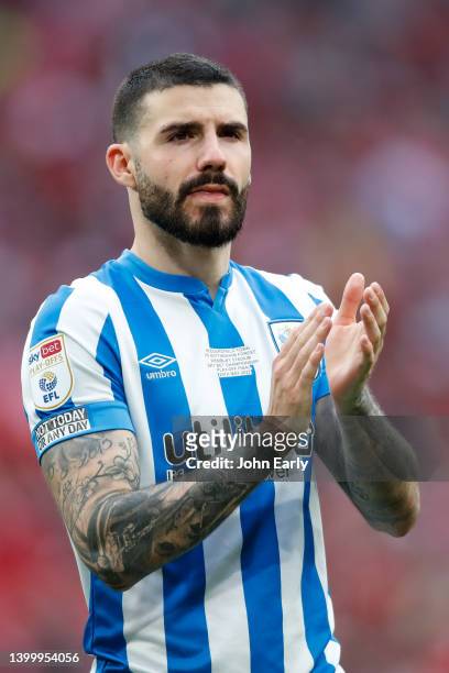Pipa of Huddersfield Town applauds fans after the Sky Bet Championship Play-Off Final match between Huddersfield Town and Nottingham Forest at...