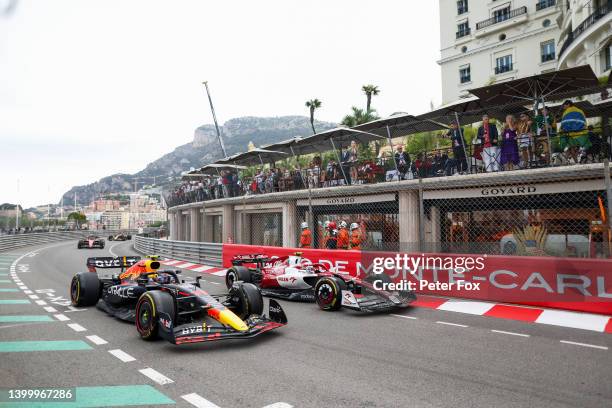 Sergio Perez of Mexico and Red Bull Racing during the F1 Grand Prix of Monaco at Circuit de Monaco on May 29, 2022 in Monte-Carlo, Monaco.