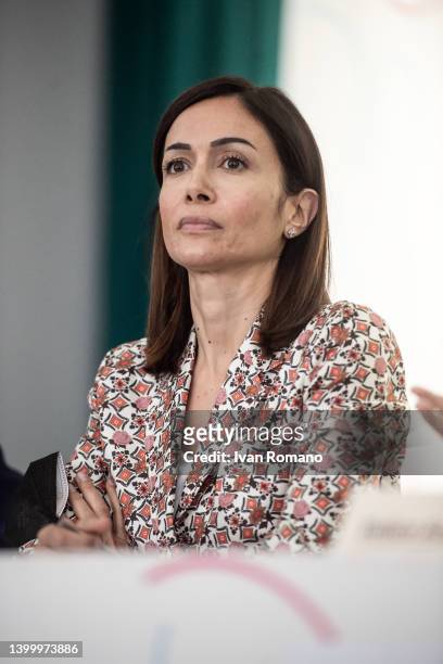 Mara Carfagna Minister for the South and territorial cohesion of the Draghi government during the Forum on inland areas on May 27, 2022 in Benevento,...