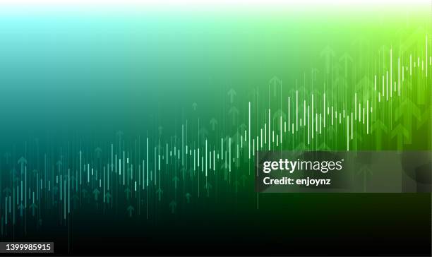 green stock market rising illustration - money green background stock illustrations