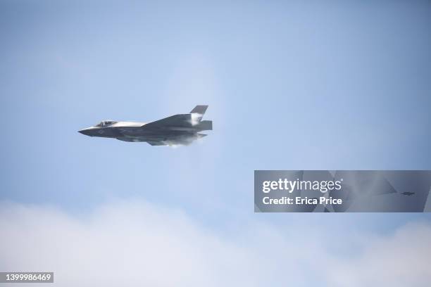 An F-35 Lightning II stealth fighter at the Bethpage Airshow over Jones Beach for Memorial Day Weekend. Taken on May 28 in Wantagh, New York .