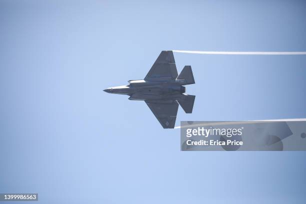 An F-35 Lightning II stealth fighter at the Bethpage Airshow over Jones Beach for Memorial Day Weekend. Taken on May 28 in Wantagh, New York .