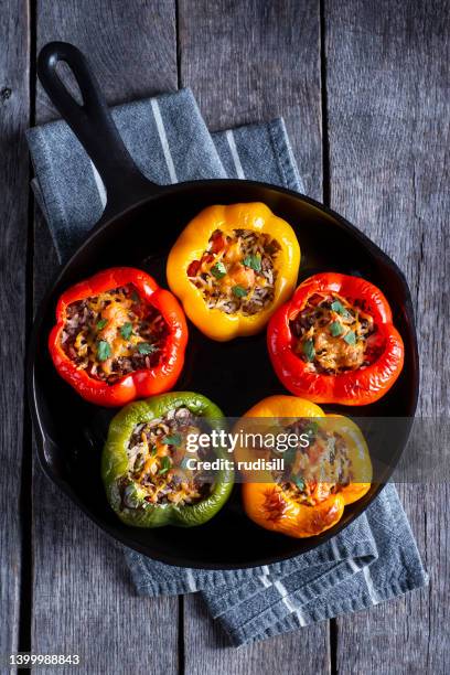 stuffed peppers - bell pepper stock pictures, royalty-free photos & images
