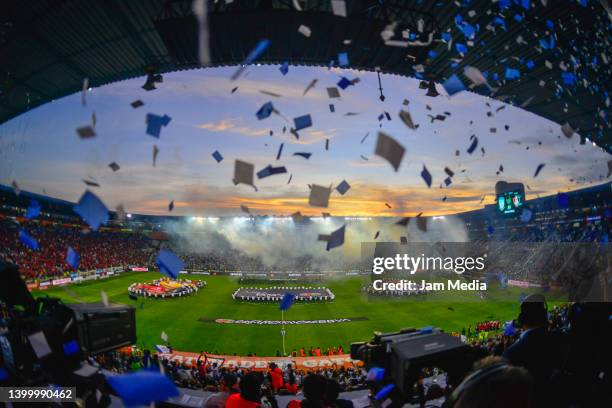 General view of Hidalgo Stadium prior to the final second leg match between Pachuca and Atlas as part of the Torneo Grita Mexico C22 Liga MX on May...