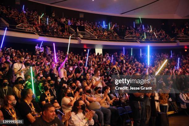 Fans attend the panel for “Star Wars: The Bad Batch” series at Star Wars Celebration in Anaheim, California on May 29, 2022.