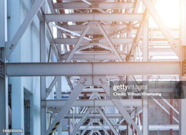 steel structure at construction site - building support stock pictures, royalty-free photos & images
