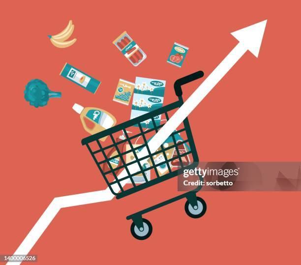 ilustraciones, imágenes clip art, dibujos animados e iconos de stock de aumento de los precios de las materias primas - price