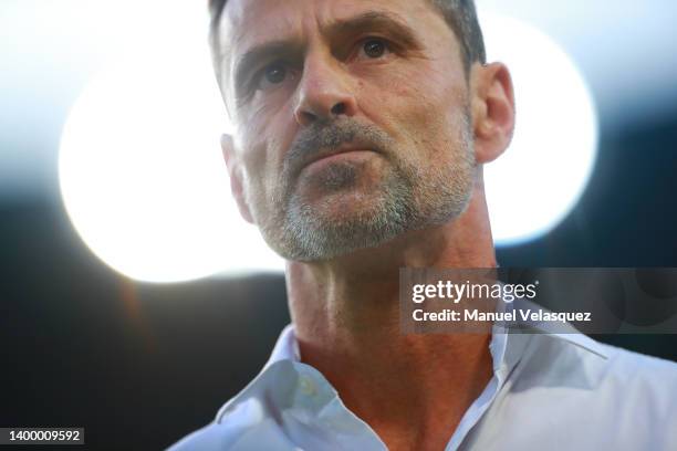 Diego Cocca coach of Atlas looks on prior the final second leg match between Pachuca and Atlas as part of the Torneo Grita Mexico C22 Liga MX at...