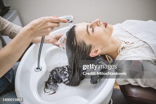Getting A Hair Wash In A Hair Salon High-Res Stock Photo - Getty Images Getting A Hair Wash In A Hair Salon High-Res Stock Photo - Getty Images